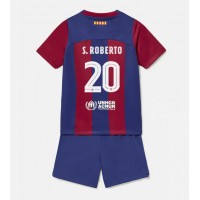 Fotbalové Dres Barcelona Sergi Roberto #20 Dětské Domácí 2023-24 Krátký Rukáv (+ trenýrky)